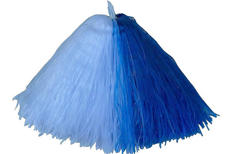 POMPONY: VELKÝ POMPON MODRO-BÍLÝ