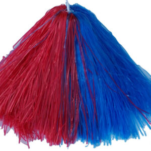 POMPONY: VELKÝ POMPON MODRO-ČERVENÝ