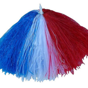 POMPONY: VELKÝ POMPON MODRO-ČERVENO-BÍLÝ