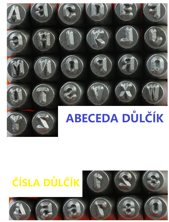 Znaky do automatického důlčíku Abeceda A-Z (26 ks) - Obrázek 3